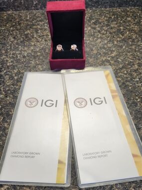 2 Pink IGI Diamond Rings!